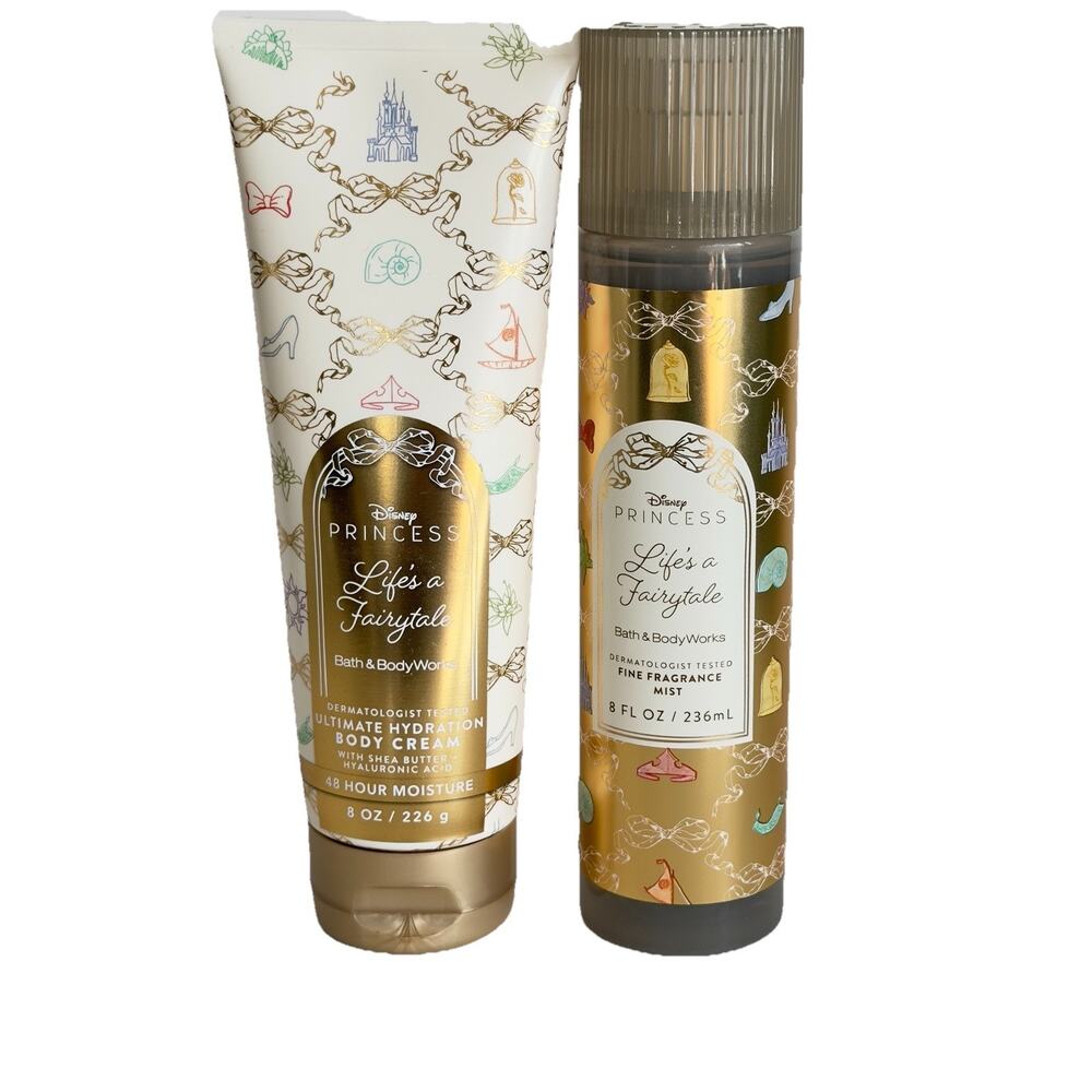 Bath & Body Works Disney Princess LIFE'S A FAIRYTALE Body Cream & Frag Mist Set